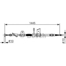 BOSCH 1987477623 - BOSCH ALFA ROMEO трос ручного гальма лів. 166