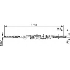 BOSCH 1987477046 - Тросовий привод, стоянкове гальмо