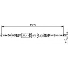 BOSCH 1987477826 - BOSCH  FIAT трос ручного гальма задн. прав. Brava. Bravo 1.6-1.8-DS