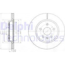 Delphi BG4190 - DELPHI OPEL диск гальмівний задн. ".17-18". Insignia 08-