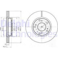 Delphi BG4294 - DELPHI HONDA диск гальмівний передн.Civic VIII Hybrid 06-