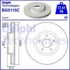 Delphi BG5115C - DELPHI FORD диск гальмівний передн.Mondeo IV 07-