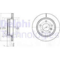 Delphi BG3041C - DELPHI BMW Диск гальмівний задн. вентил. E36-46 27619