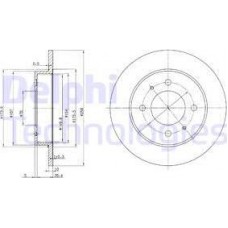 Delphi BG3070 - DELPHI MITSUBISHI диск гальмівний передн. L300-400.Space Gear