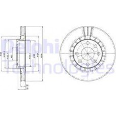 Delphi BG2443 - DELPHI DAEWOO диск гальмівний передн.Nexia.Lanos.Espero 25624