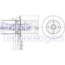 Delphi BG2389 - Диск гальмівний SEAT-VW Toledo-Corrado-Golf-Jetta-Passat R D=226mm 89-02