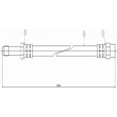 CAVO C900 008A - Шланг тормозной передний MB Sprinter -VW Crafter 28-35 96- C900 008A CAVO