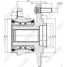 GMB GH35140 - GMB MITSUBISHI Подшипник задн.ступ. Pajero 07 -