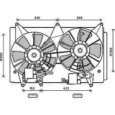 Ava Quality Cooling MZ7547 - Вентилятор, система охолодження двигуна