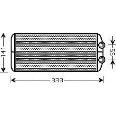 Ava Quality Cooling PEA6312 - Радиатор отопителя салона PSA Partner Berlingo 08> 1.6VTi 1.6 HDI MT AC-- PEA6312 AVA