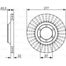 BOSCH 0986479702 - BOSCH диск гальм. передн. HYUNDAI Galloper -01