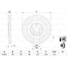 BOSCH 0986479E41 - BOSCH диск гальм. задн. AUDI A6 20-