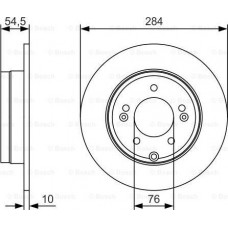 BOSCH 0986479T49 - BOSCH HYUNDAI гальмівний диск задн. Sonata 06-