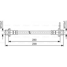 BOSCH 1987481441 - BOSCH PEUGEOT  шланг гальмівний задн. прав 4007  07-