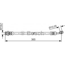 BOSCH 1987481456 - BOSCH HYUNDAI шланг гальм. задн. прав. Tucson 2.0 -10. KIA Sportage 2.0 04-