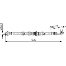 BOSCH 1987481432 - BOSCH NISSAN гальмівний шланг передн. лів. QASHQAI. QASHQAI 2