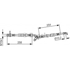 BOSCH 1987481595 - BOSCH MAZDA шланг гальмівний передн. 6 03-