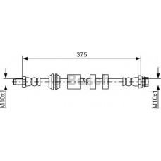 BOSCH 1987481563 - BOSCH шланг гальмівний передн VOLVO S80.S60.V70.V60.XC70 10-