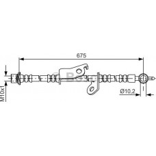 BOSCH 1987481656 - BOSCH TOYOTA шланг гальм. передн. лів. AVENSIS 08-