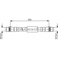BOSCH 1987481665 - BOSCH PEUGEOT гальмівний шланг задн. EXPERT 07-