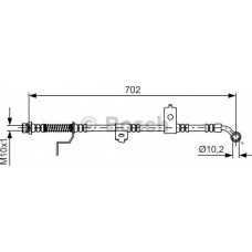 BOSCH 1987481604 - BOSCH гальм. шланг передн. прав. KIA MAGENTIS -05