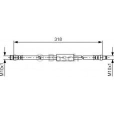 BOSCH 1987481618 - BOSCH BMW шланг гальмівний задн. 7-F01