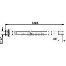 BOSCH 1987481630 - BOSCH SUZUKI шланг гальмівний задн. SX4 06- диск