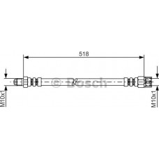 BOSCH 1987481007 - BOSCH DB шланг гальмівний задн. Vito.Sprinter