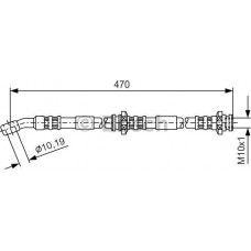 BOSCH 1987481149 - BOSCH  NISSAN  шланг гальмівний передній.MICRA II 92-