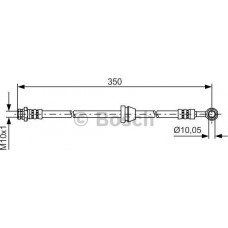 BOSCH 1987481388 - BOSCH CHEVROLET гальмівний шланг передн.лів.-прав.Aveo.Kalos 02-