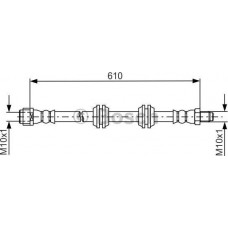 BOSCH 1987481744 - BOSCH  DB шланг гальмівний задн. W164