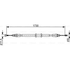 BOSCH 1987482549 - BOSCH RENAULT трос ручного гальма задній прав.-лів. Master 10-