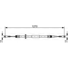 BOSCH 1987482501 - Тросовий привод, стоянкове гальмо