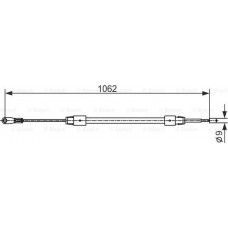 BOSCH 1987482538 - BOSCH DB трос ручного гальма A140-170D 98-задн. прав.