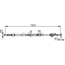 BOSCH 1987482094 - BOSCH SUZUKI трос ручного гальма прав.Grand Vitara 98-