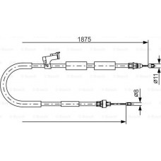 BOSCH 1987482057 - BOSCH MAZDA трос ручного гальма задн. правий 3 03-