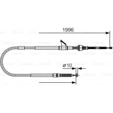 BOSCH 1987482068 - BOSCH MITSUBISHI трос ручн.гальма лів.L200 96-