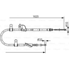 BOSCH 1987482081 - BOSCH SUBARU трос ручн.гальма лів.Forester 97-