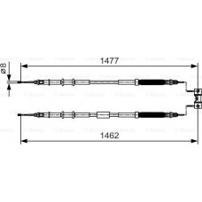 BOSCH 1987482037 - BOSCH трос ручного гальм. задн. OPEL CORSA -14