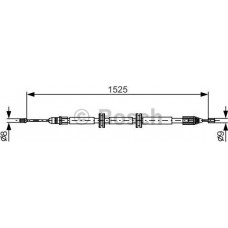 BOSCH 1987482142 - Тросовий привод, стоянкове гальмо