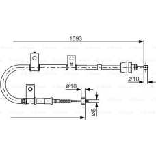 BOSCH 1987482166 - BOSCH HYUNDAI трос ручного гальма лів.Elantra 00-