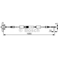 BOSCH 1987482128 - BOSCH VOLVO трос ручн.гальма центр. XC90 03-