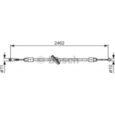 BOSCH 1987482381 - BOSCH DB трос гальм.передн.2462-306mm Sprinter 06-