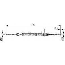 BOSCH 1987482329 - BOSCH DB трос ручного гальма задн. прав.-лів. W212