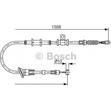 BOSCH 1987482246 - BOSCH трос ручного гальм. прав. MITSUBISHI CARISMA -06