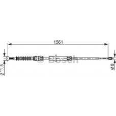 BOSCH 1987482264 - BOSCH VW трос ручн.гальма  лів.-прав. Touran 07-