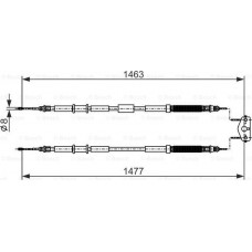 BOSCH 1987482283 - BOSCH O OPEL трос ручного гальма задн. CORSA D 06-