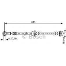 BOSCH 1987476998 - BOSCH NISSAN гальм.шланг задн. лів. ALMERA TINO 00-