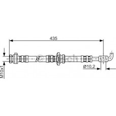 BOSCH 1987476911 - BOSCH OPEL шланг гальмівний передн. лів.-прав. Frontera 91- 91142432