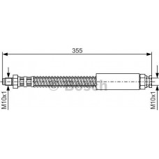 BOSCH 1987476519 - BOSCH CITROEN гальмівний шланг  передній C15